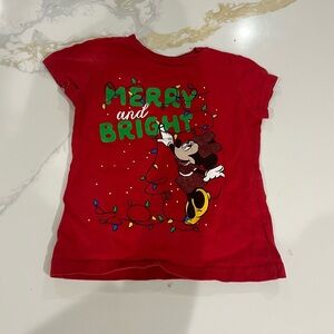 Disney Kids Red T-Shirt with Festive Design